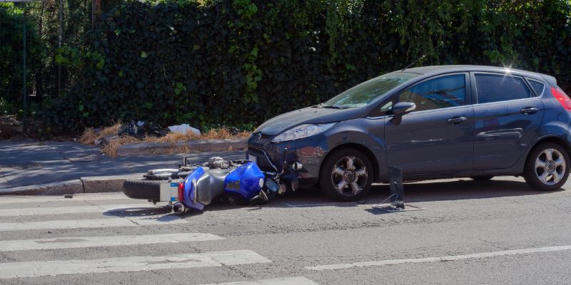 What is the major cause of death in motorcycle accidents?